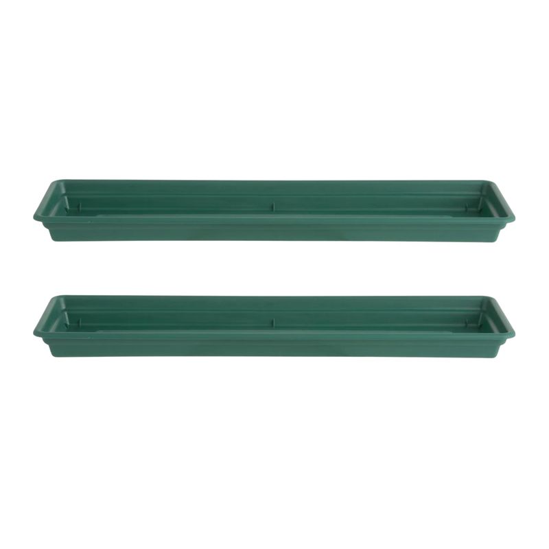HERRERA MAISON - Pack X2 Base de Plastico para Jardinera 59 CM Verde