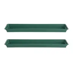 HERRERA MAISON - Pack X2 Base de Plastico para Jardinera 59 CM Verde