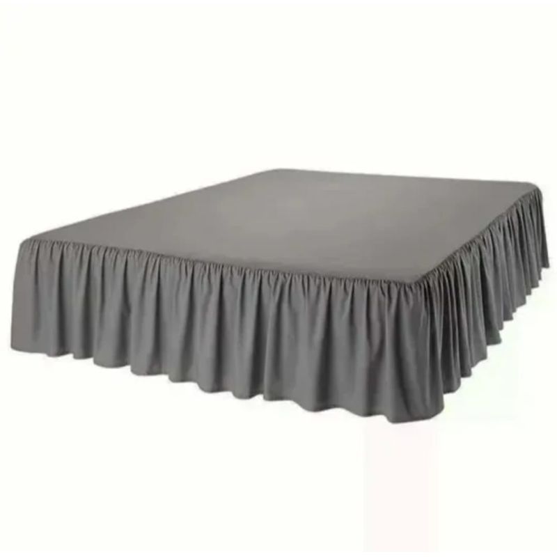 GENERICO - Faldon para Cama 1.5 plazas Gris
