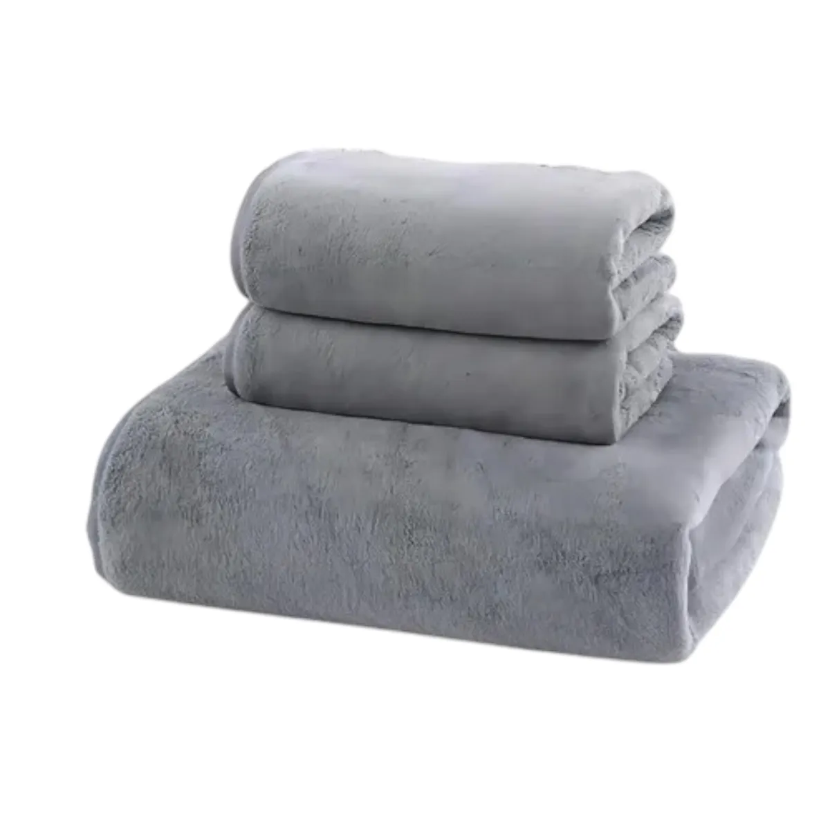 GENERICO - Toalla Extra Larga De Microfibra Color Gris Liso