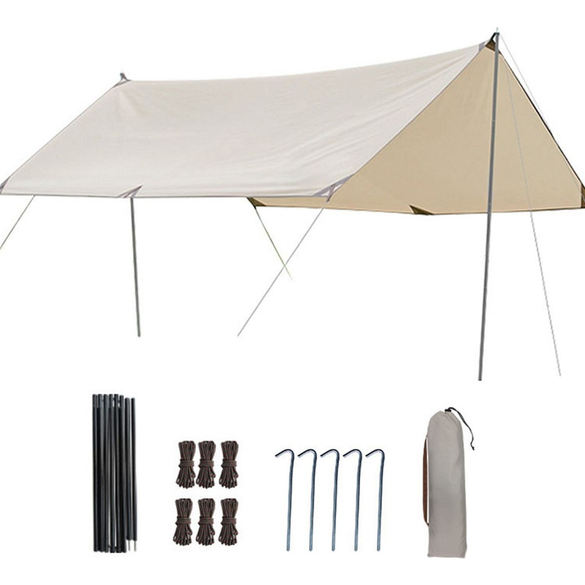 AFVENTURA - Toldo Plegable Carpa Protección Solar Impermeable 3x3m