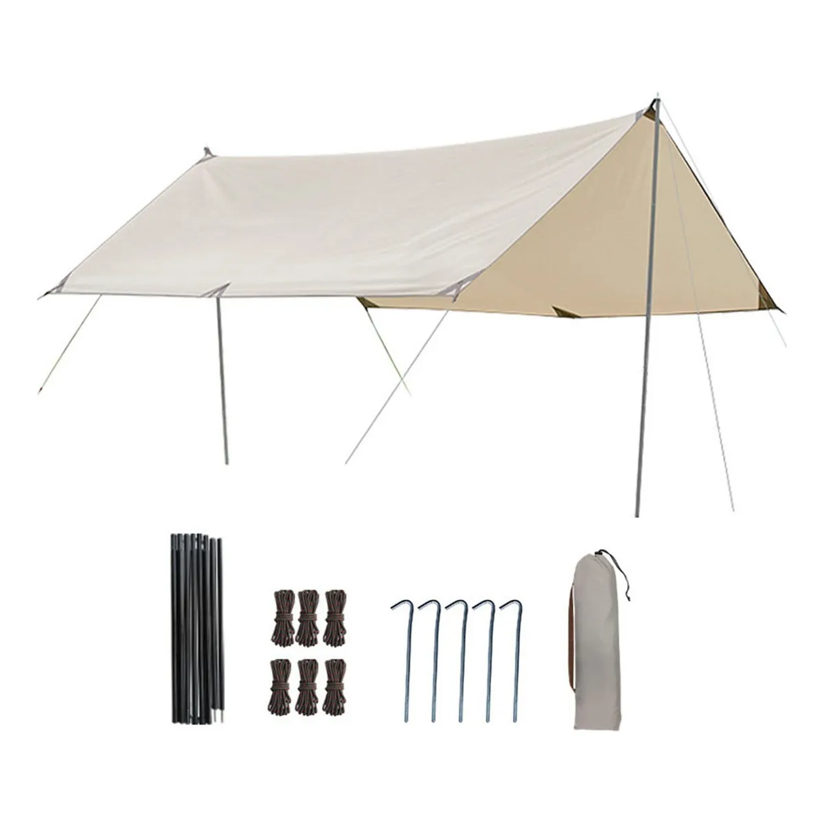 AFVENTURA - Toldo Plegable Carpa Protección Solar Impermeable 3x3m