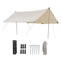 AFVENTURA - Toldo Plegable Carpa Protección Solar Impermeable 3x3m