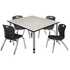 GENERICO - Mesa cuadrada de estudiantes de 72,6 cm
