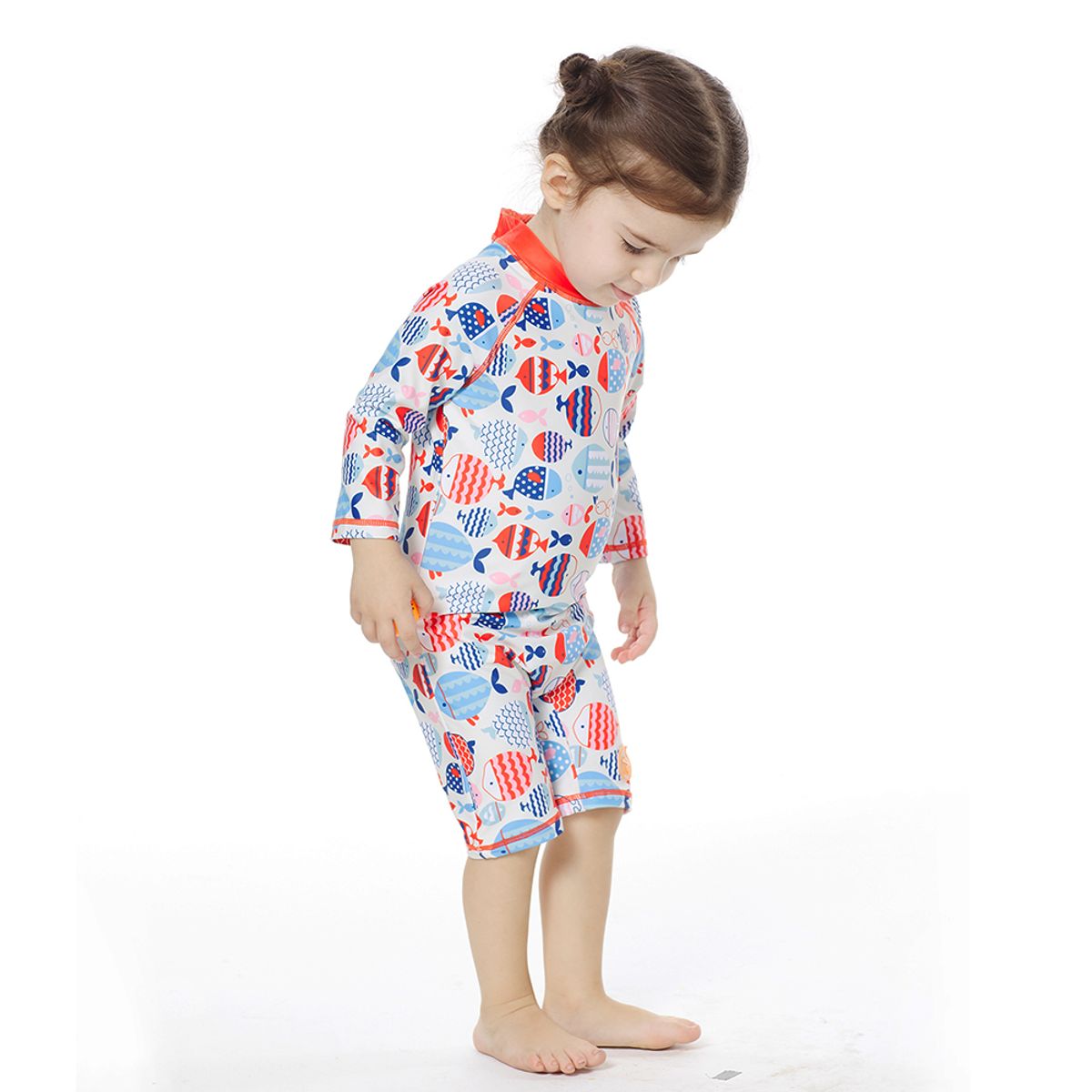 BONVERANO - Traje De Baño Manga Larga  Bebé Niñas Protección Solar UV