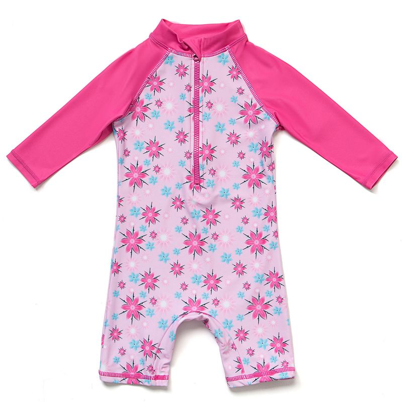 BONVERANO - Traje De Baño Manga Larga  Bebé Niñas Protección Solar UV