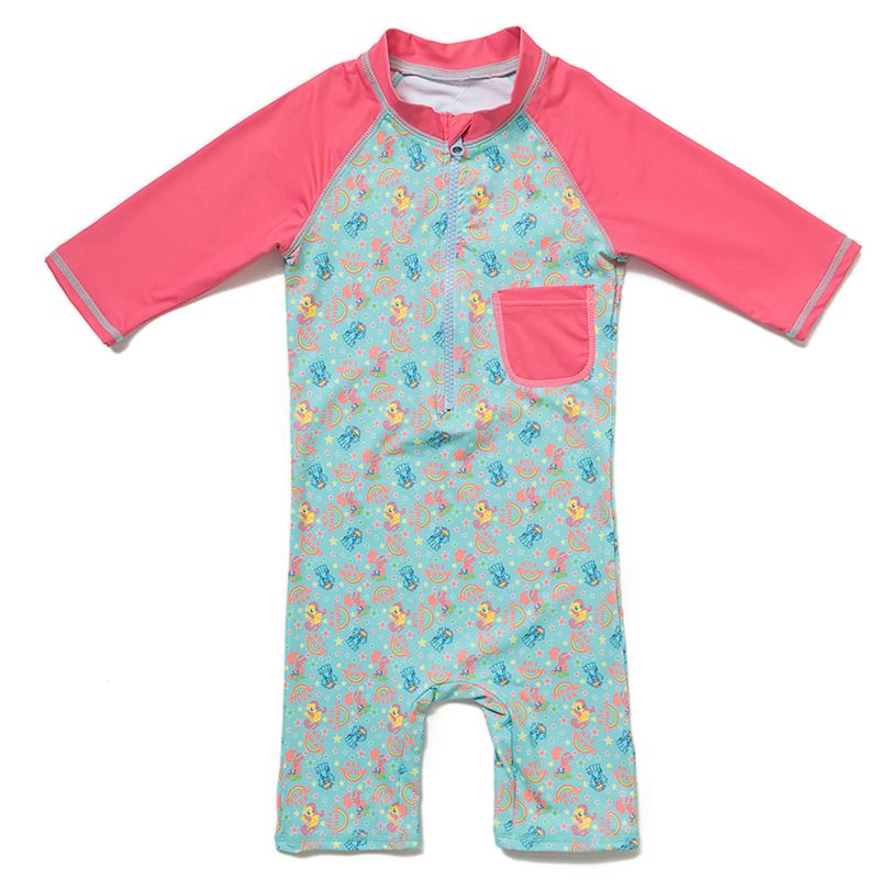 BONVERANO - Traje De Baño Manga Larga  Bebé Niñas Protección Solar UV
