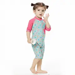 BONVERANO - Traje De Baño Manga Larga Bebé Niñas Protección Solar UV