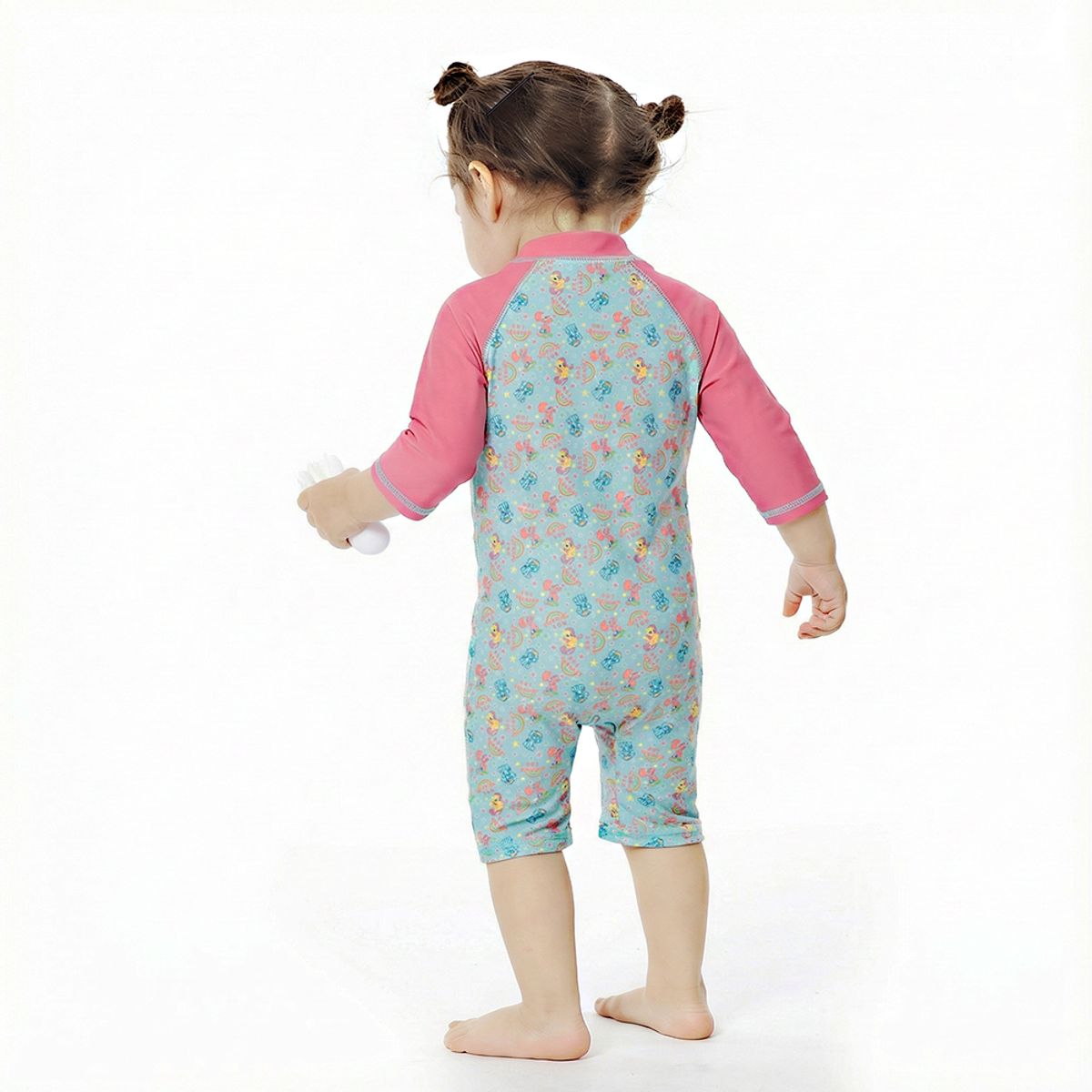 BONVERANO - Traje De Baño Manga Larga  Bebé Niñas Protección Solar UV