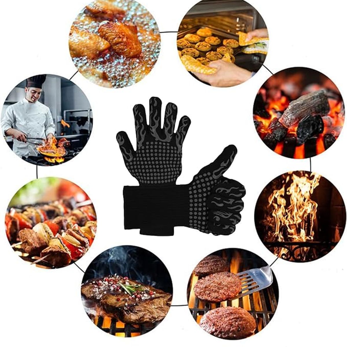 ATURE - Guantes De Alta Temperatura Para Parrilla Y Horno 2 Unidades