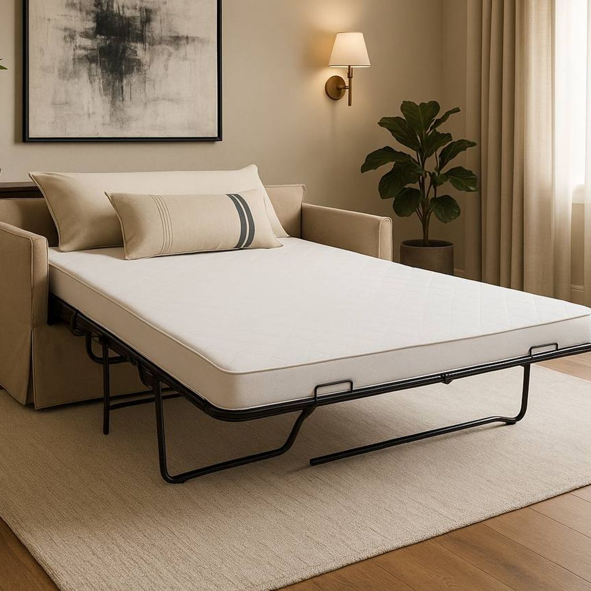 GENERICO - SOFA CAMA VENECIA 2 PLAZAS ENFUNDADO EN LINO