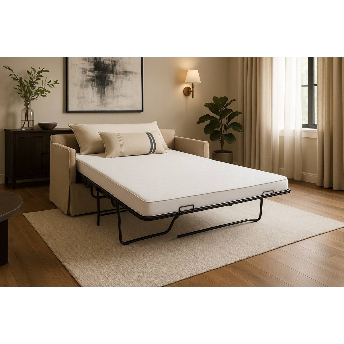 GENERICO - SOFA CAMA VENECIA 2 PLAZAS ENFUNDADO EN LINO