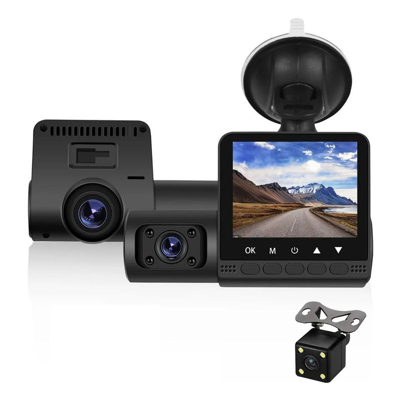 LISM - Frontal Cámara Seguridad Auto Pantalla 2.4 Dvr Full Hd 1080p