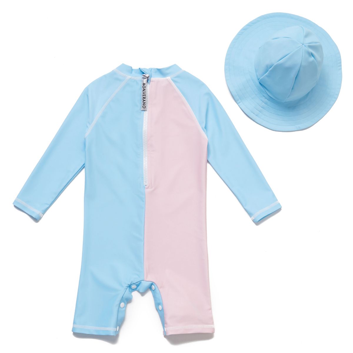 BONVERANO - Traje De Baño Manga Larga  Bebé Niñas Protección Solar UV