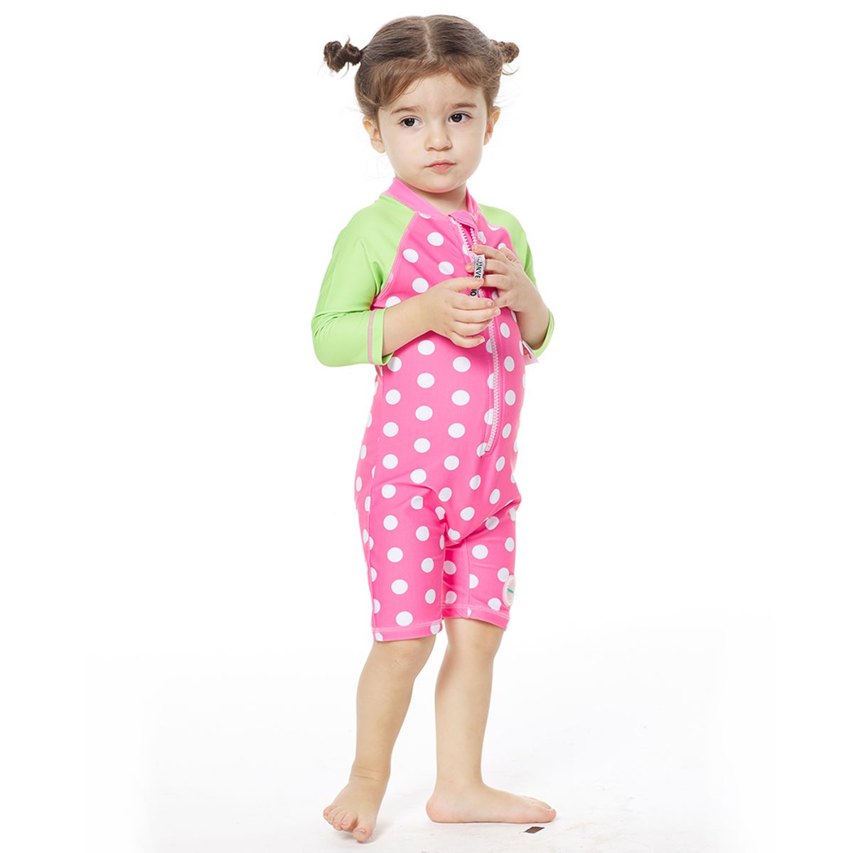 BONVERANO - Traje De Baño Manga Larga  Bebé Niñas Protección Solar UV