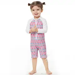 BONVERANO - Traje De Baño Manga Larga Bebé Niñas Protección Solar UV