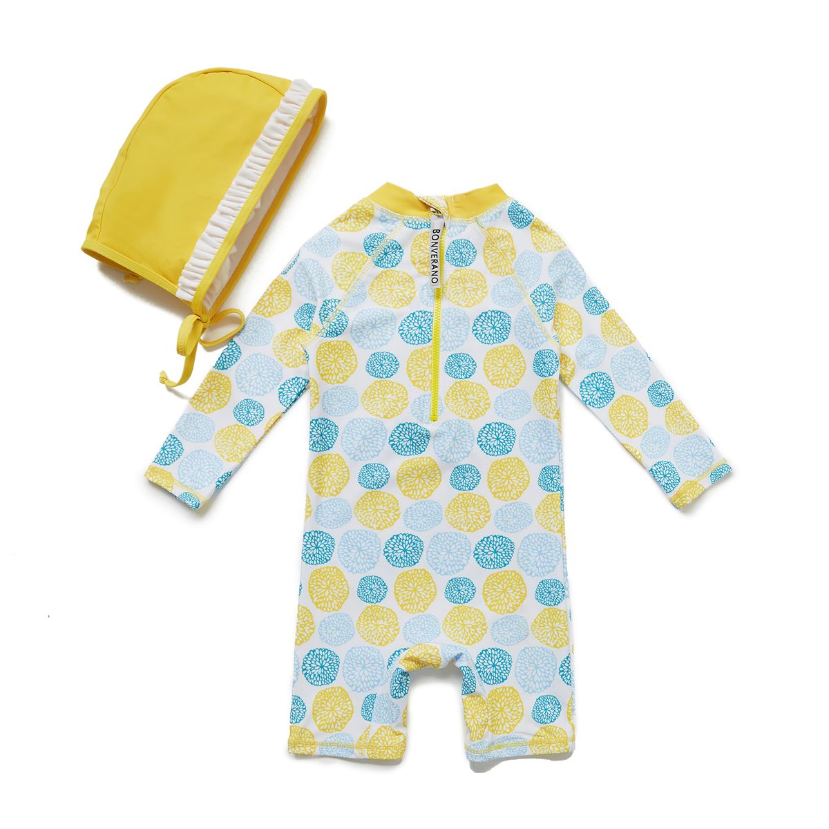 BONVERANO - Traje De Baño Manga Larga  Bebé Niñas Protección Solar UV