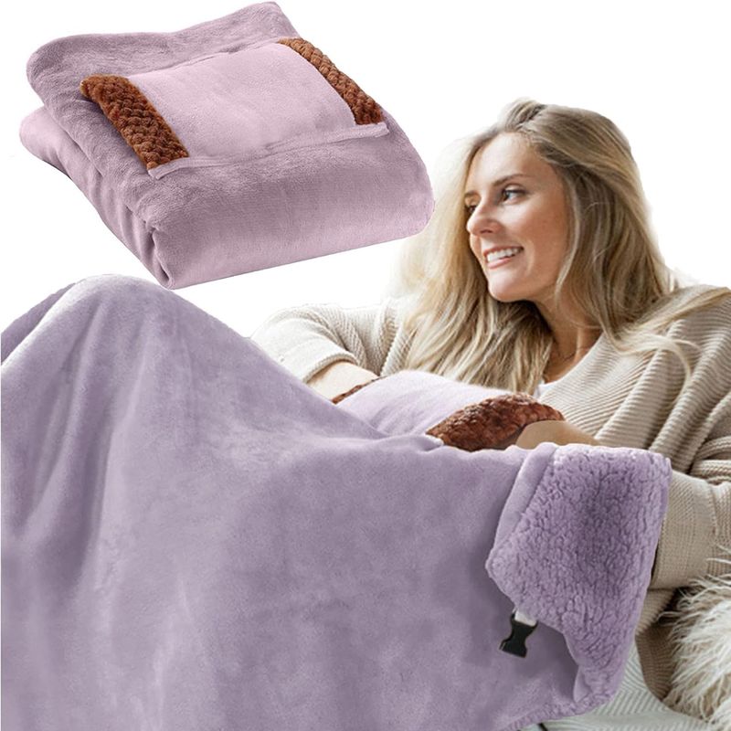 EDWINAYY - Manta Eléctrica Usb Manténgase Abrigado En Invierno 80x60 Cm