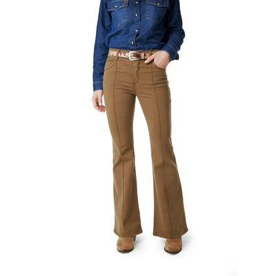 Imagen 2 del producto Pantalón Capuchino Flare Tiro Medio Mujer