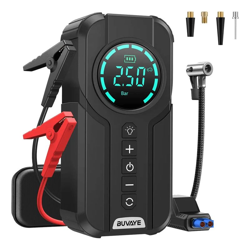 GENERICO - Inflador Compresor Portátil Y Partidor Digital 12v Led 150psi