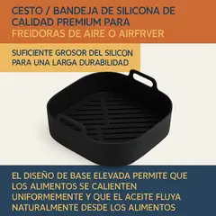GENERICO - Silicona Molde Cuadrado Para Air Fryer Cesta Freidora Aire