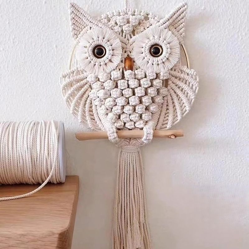 TATEE - búho Tejeduría Colgante decoración estilo ins Europa del Norte 75cm