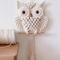TATEE - Búho Tejeduría Colgante decoración estilo ins Europa del Norte 75cm