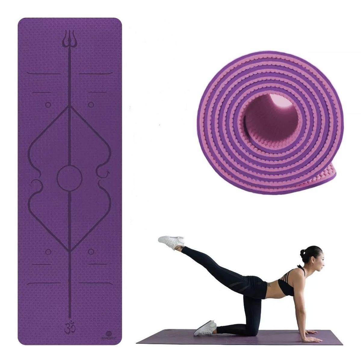 TATEE - Mat Yoga Colchoneta Esterilla de fitness 6mm Yoga y pilates