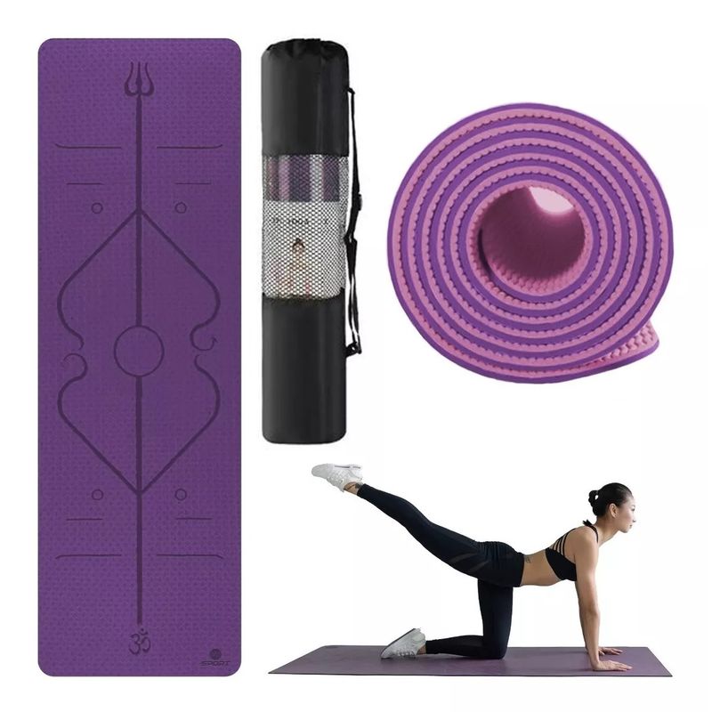 TATEE - Mat Yoga Colchoneta Esterilla de fitness 6mm Yoga y pilates