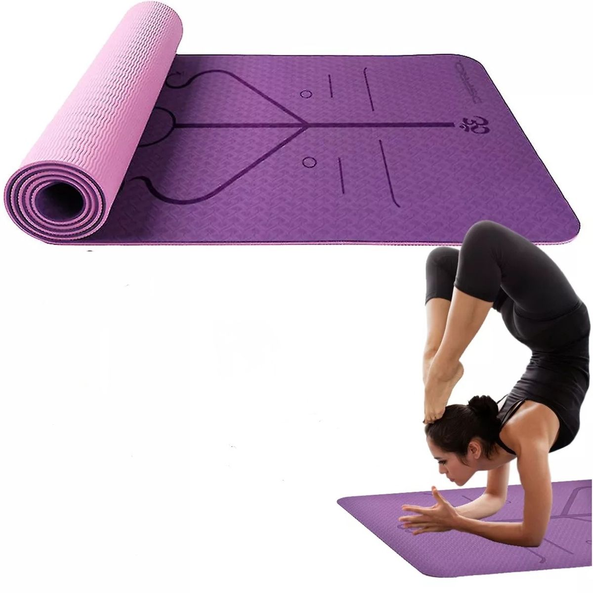 TATEE - Mat Yoga Colchoneta Esterilla de fitness 6mm Yoga y pilates