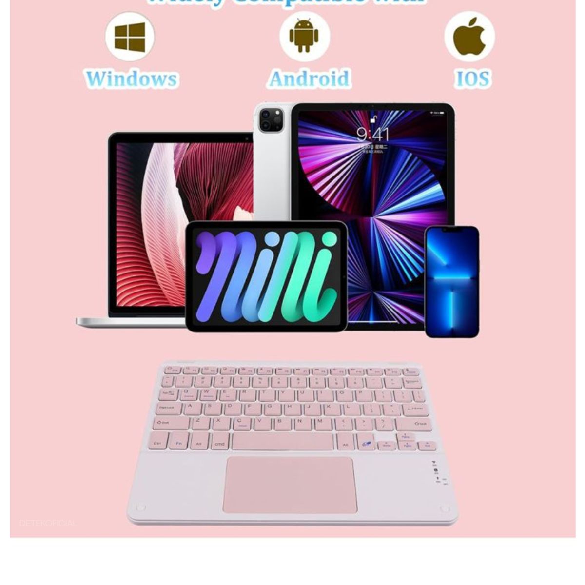 GENERICO - Teclado Bluetooth Touchpad Para Tablet Samsung  iPad