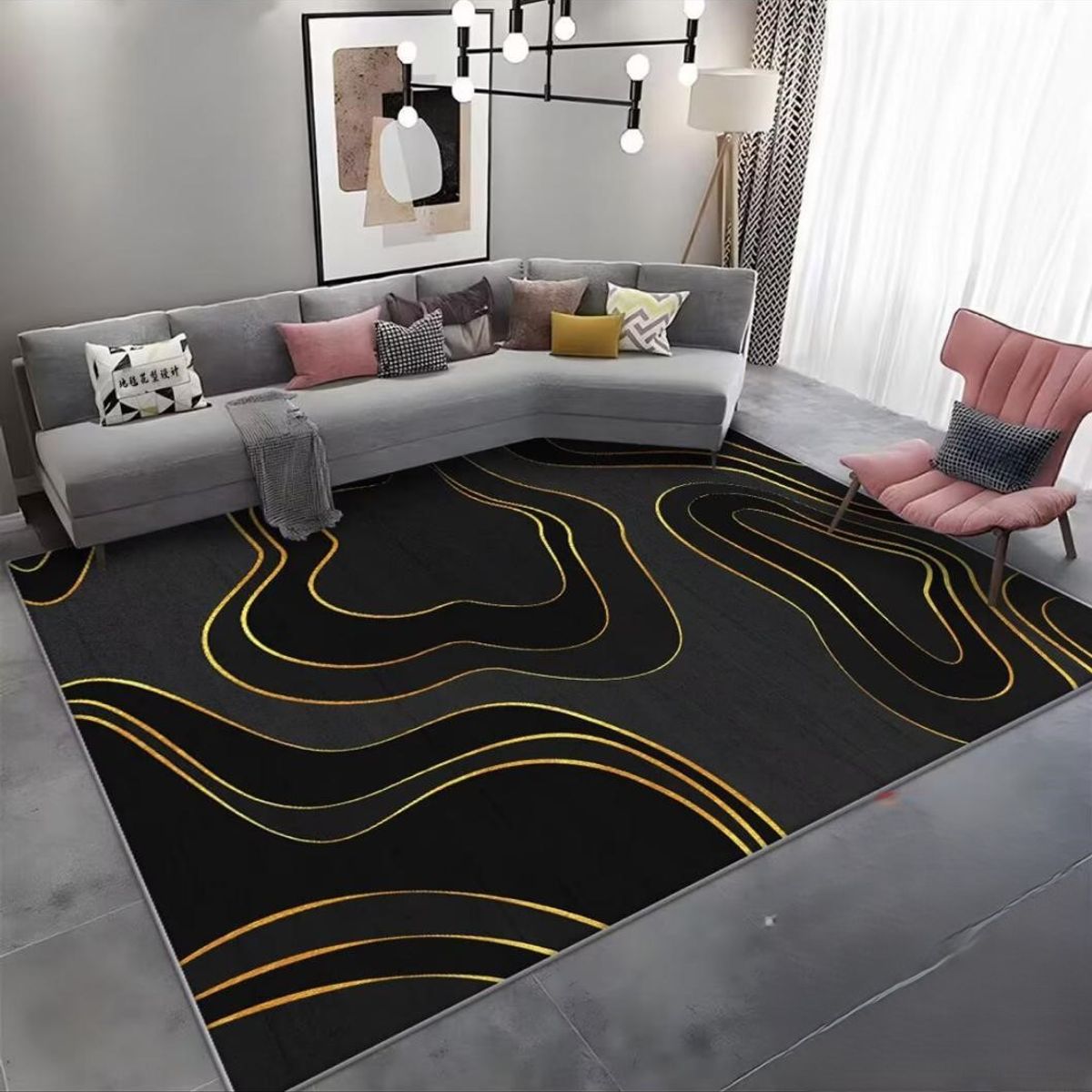 GENERICO - Alfombras Para Living con Diseños Tridimensionales Antideslizante