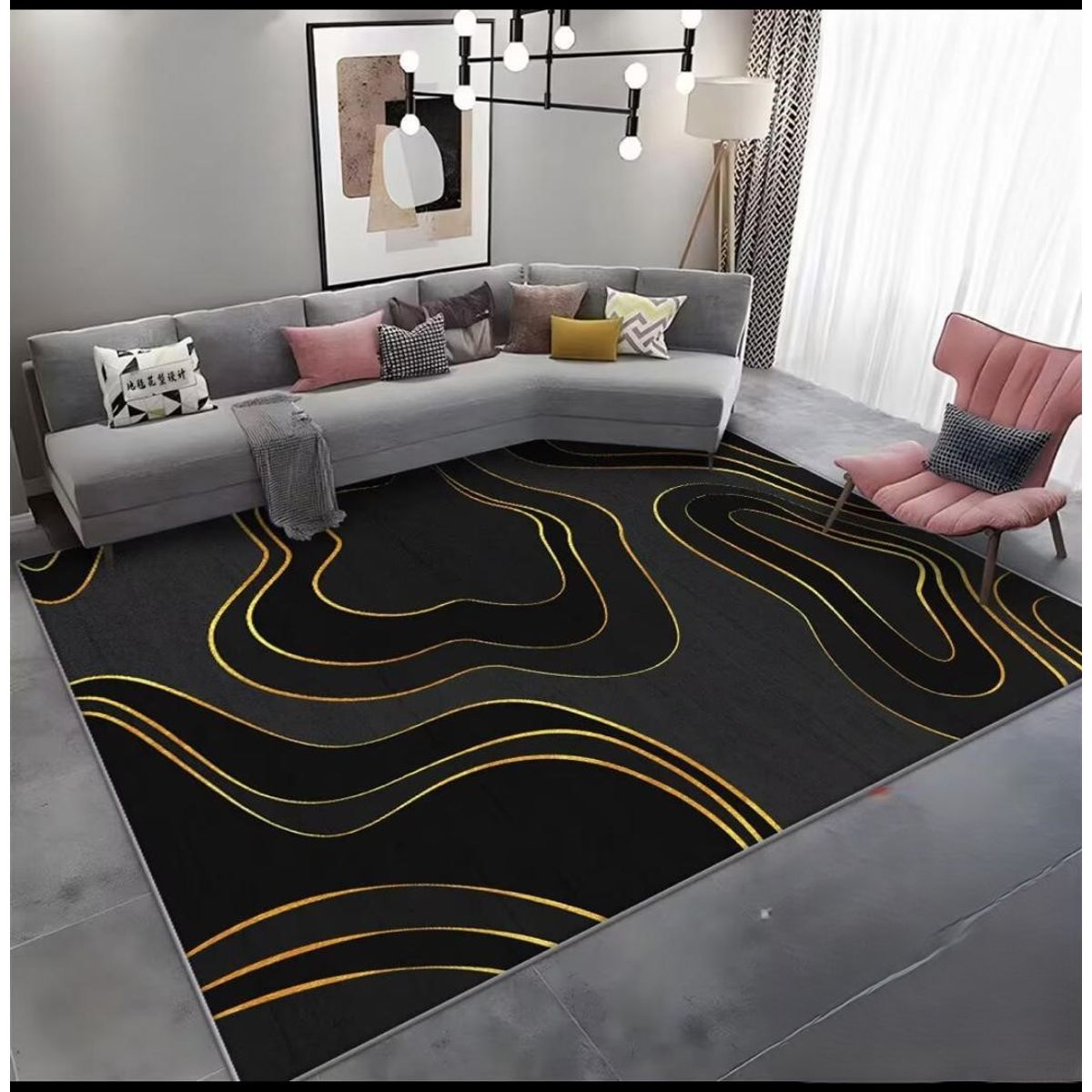 GENERICO - Alfombras Para Living con Diseños Tridimensionales Antideslizante