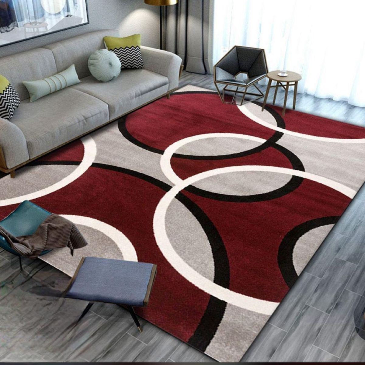 GENERICO - Alfombras Para Living con Diseños Tridimensionales Antideslizante