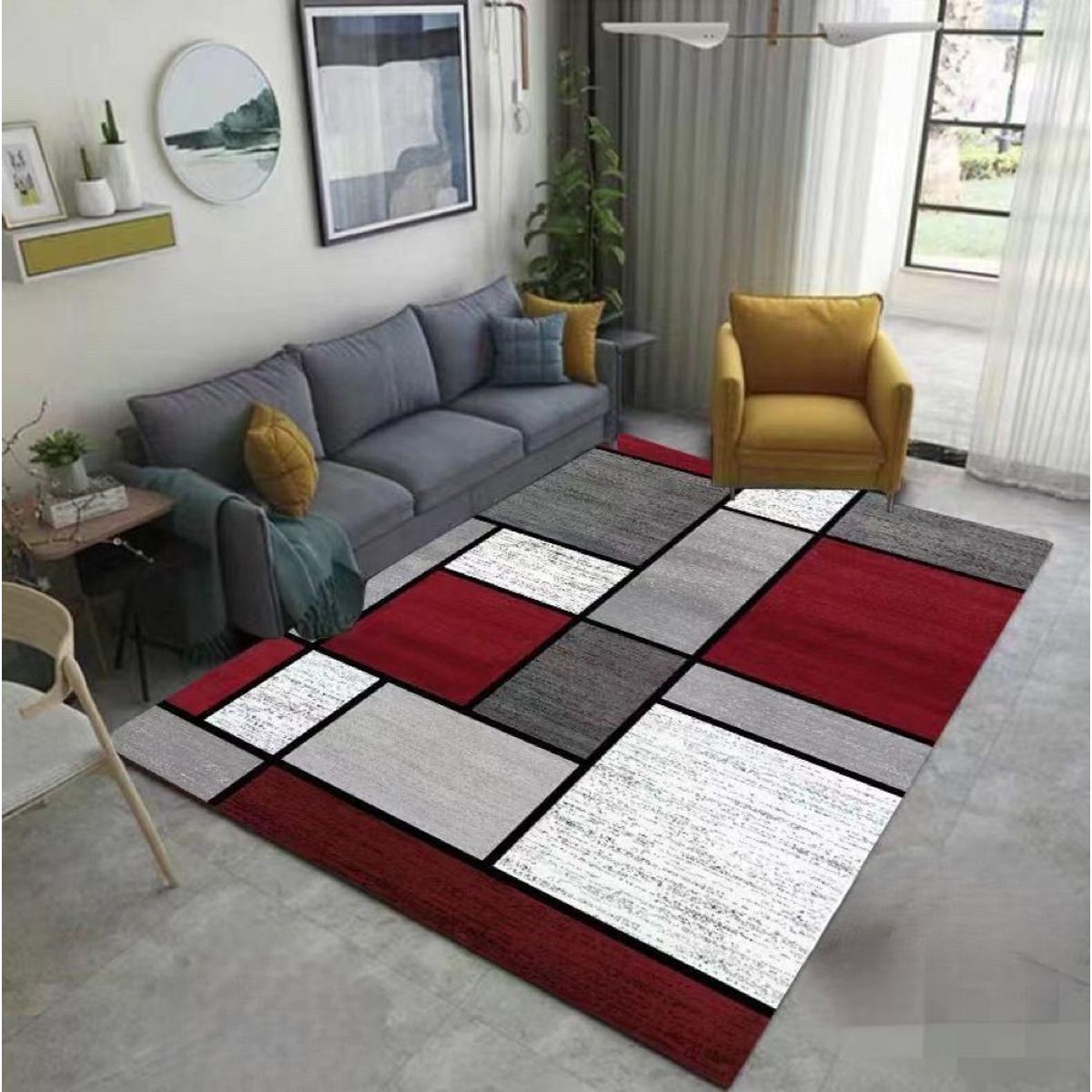 GENERICO - Alfombras Para Living con Diseños Tridimensionales Antideslizante