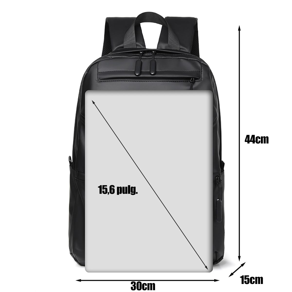 EINICIO - Mochila escolar de gran capacidad para viajes escolares-Negro