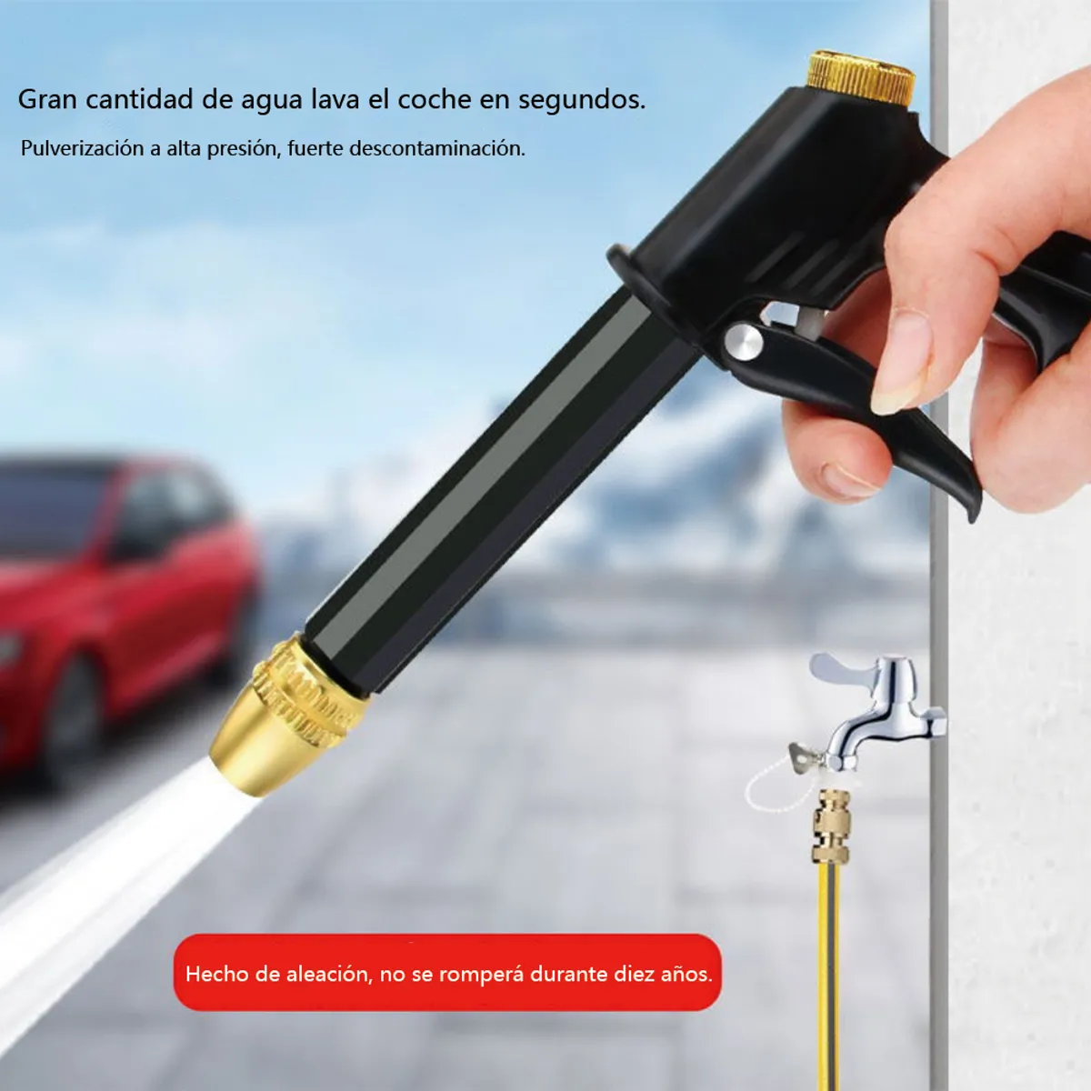 ATURE - Pistola De Lavado Alta Presión Port+ 25 Mts Manguera Accesor