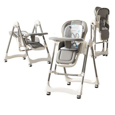 Imagen 2 del producto Silla de comer Plegable Multifuncional 3 en 1 de bebé Gris