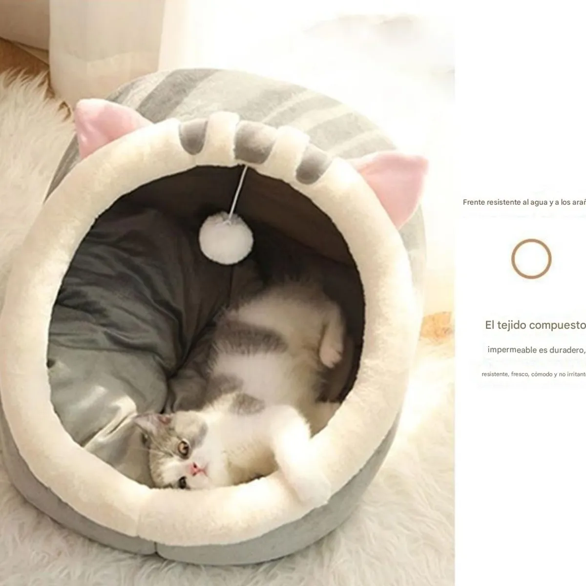 ATURE - Tela Lavable Para Cama De Gato Tela De Felpa Impermeable