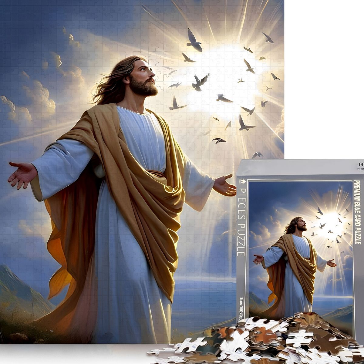 GENERICO - Puzzle 1000 Piezas 75x50cm Nuestra Señora Y Jesús-Jesús-1