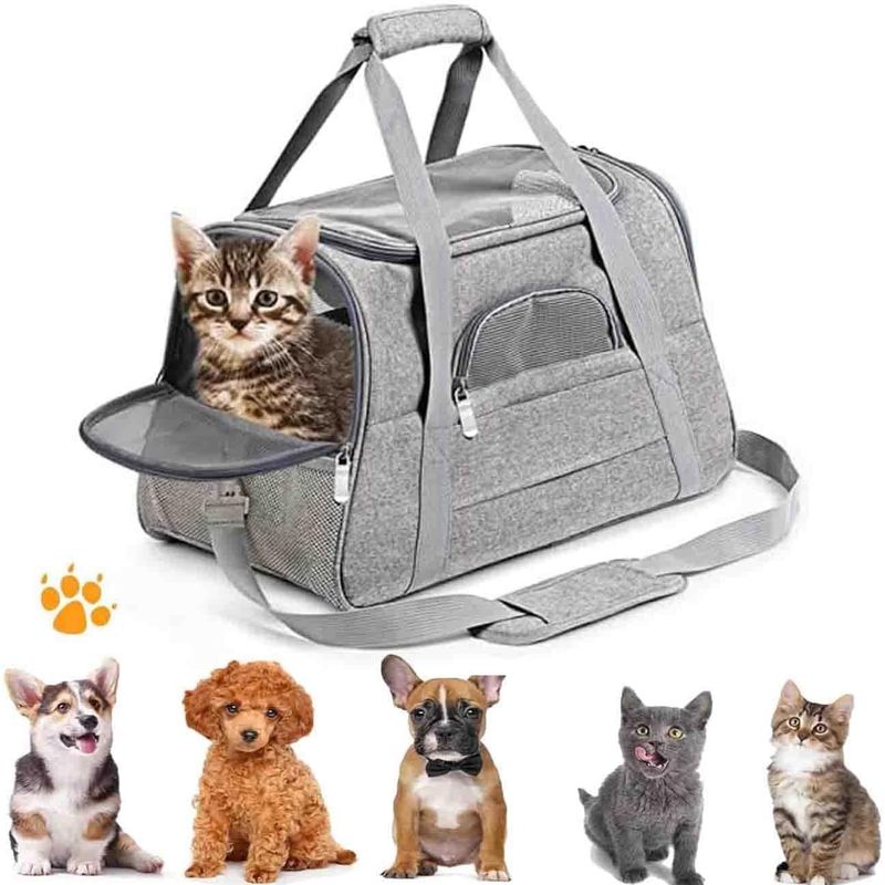TATEE - Bolso para mascota 43×28×25cm con malla transpirable 2 en 1