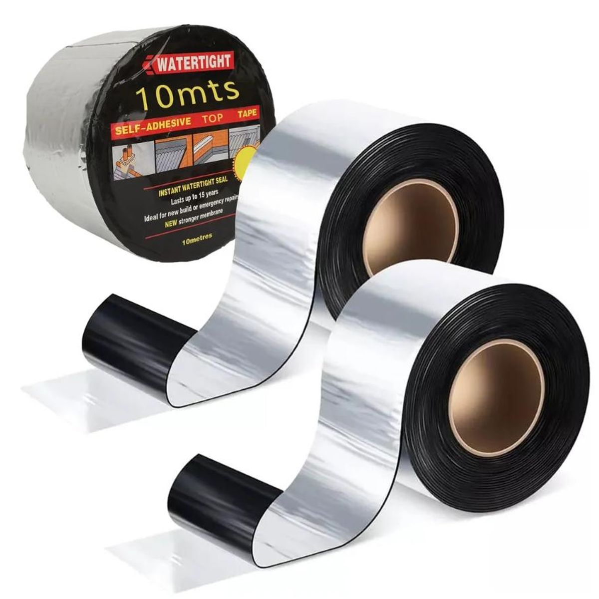 Pack 3 Cinta Sellador Techo Betún Impermeable Tapa Gotera 10mtsX5Cm, marca KUANGYE - Foto Principal
