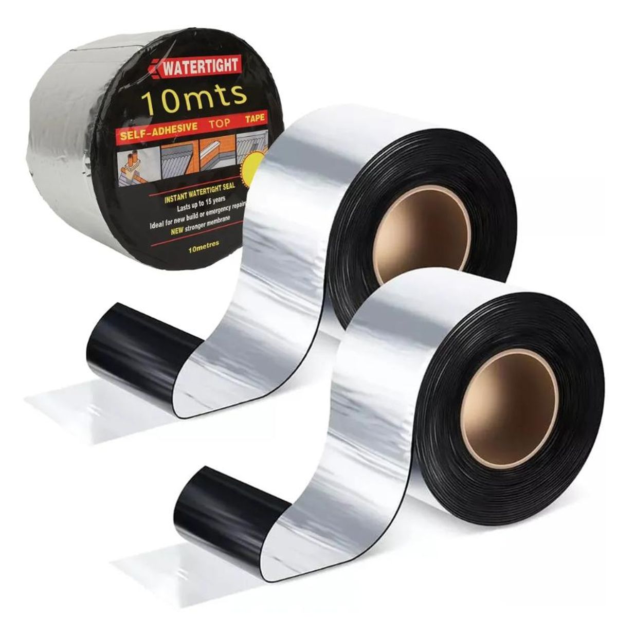 Pack 3 Cinta Sellador Techo Betún Impermeable Tapa Gotera 10mtsX5Cm, marca KUANGYE - Foto Principal