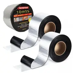 KUANGYE - Pack 3 Cinta Sellador Techo Betún Impermeable Tapa Gotera 10mtsX5Cm