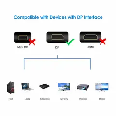 MALIK - Cable DisplayPort 8K 3M 8K 60Hz 4K 144Hz 2K 165Hz