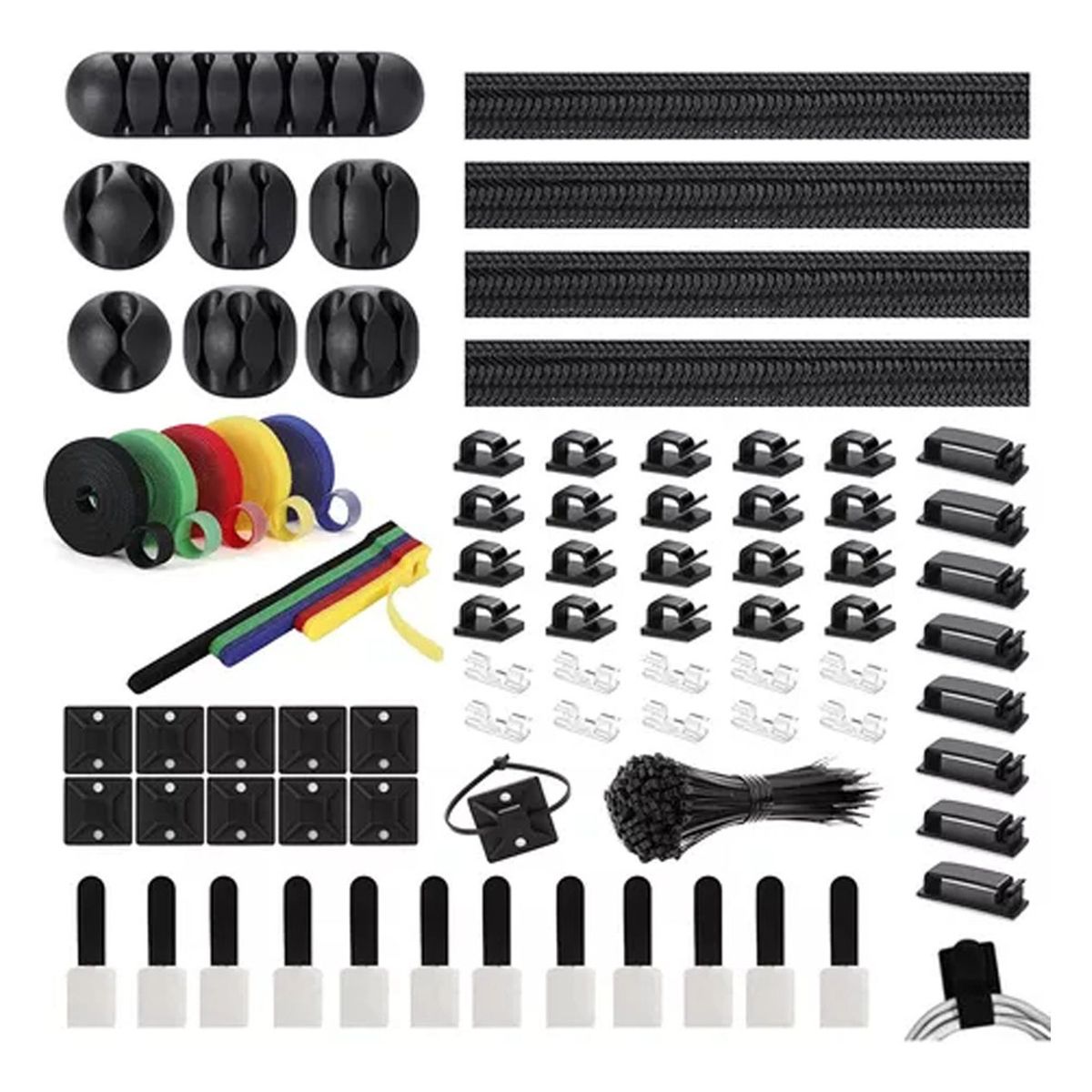 EDWINAYY - Kit Organizador De Gestión De Cables De 204 Piezas