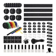 EDWINAYY - Kit Organizador De Gestión De Cables De 204 Piezas