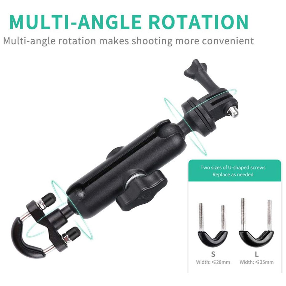 EDWINAYY - Brazo Giratorio Para Manillar De Motocicleta Soporte Para C