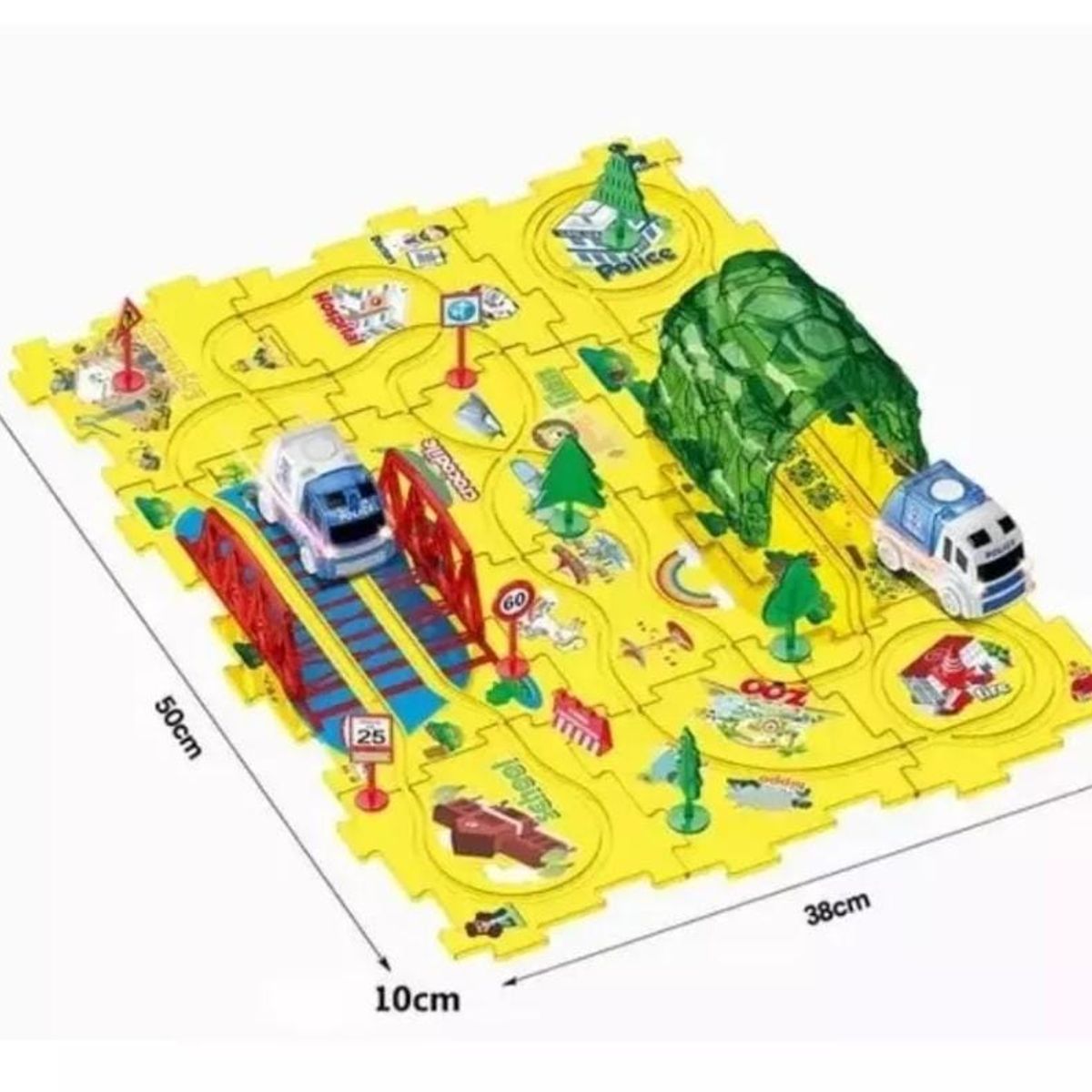 GENERICO - Pista De Auto Educativo, Piezas  Armable Como Puzzle