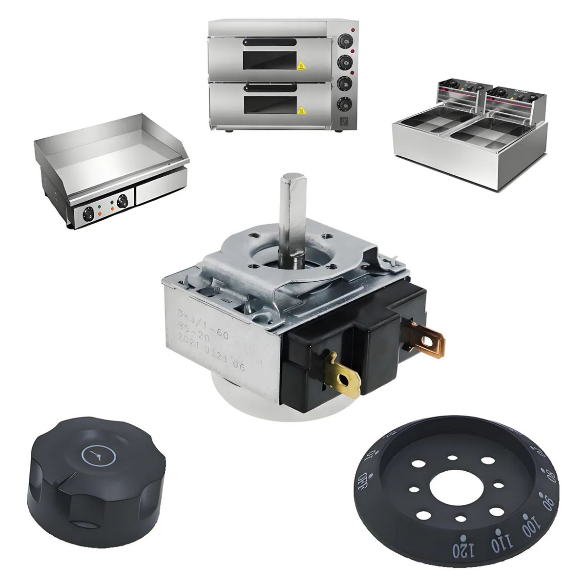 KUANGYE - Timer 120 Minutos Hornos Eléctricos Dos Posiciones Con Perillas